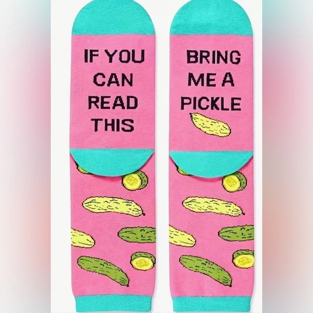 Pink and Green Novelty Socks
